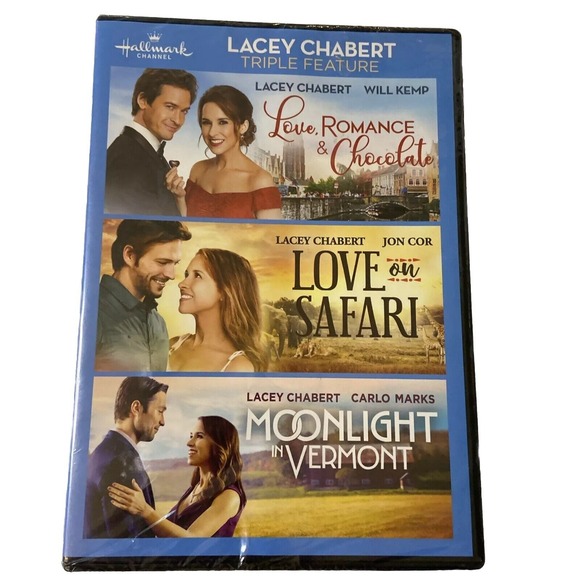 New Love Romance Chocolate Love on Safari Moonlight in Vermont‎ Dvd NIP Hallmark - Picture 1 of 5